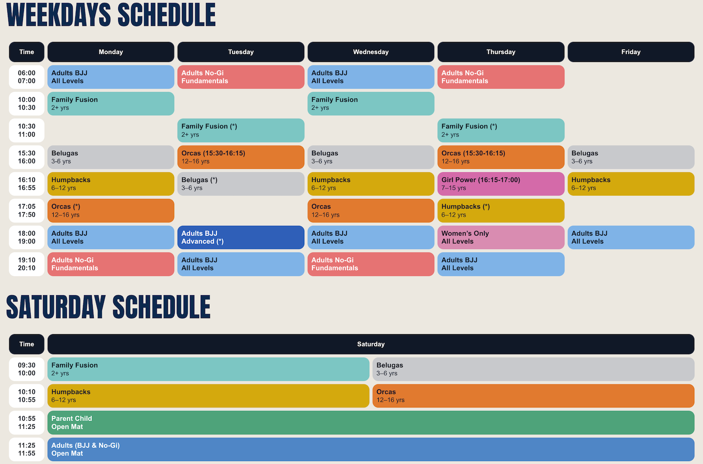 Rockingham BJJ Academy The Lighthouse Timetable 202607 V4 - Rockingham BJJ Academy | The Lighthouse
